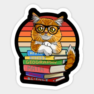 Maine Coon Cat Back To School Teacher's Pet Sticker